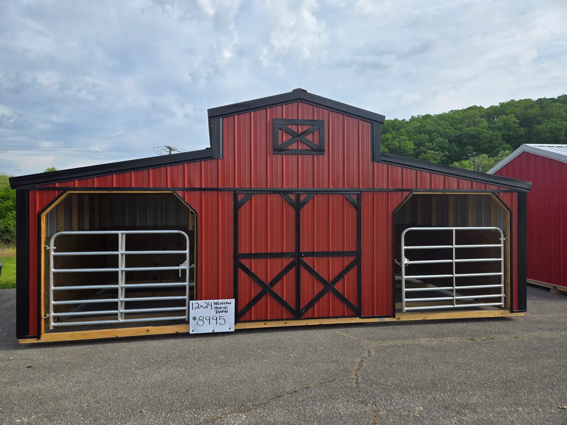 [BV01269] Western Horse Barn 12x24